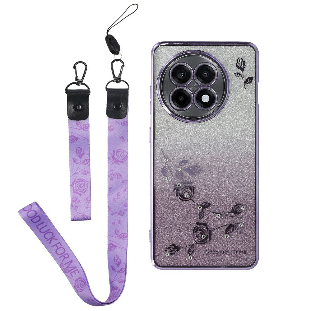 OnePlus 13R Fleksibelt Plastik Cover m. 2 x Lanyard - Lilla