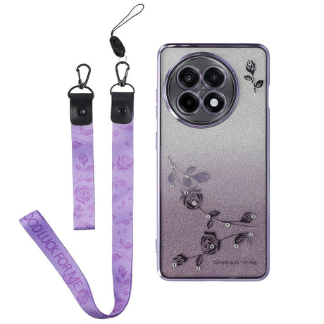 OnePlus 13R Fleksibelt Plastik Cover m. 2 x Lanyard - Lilla