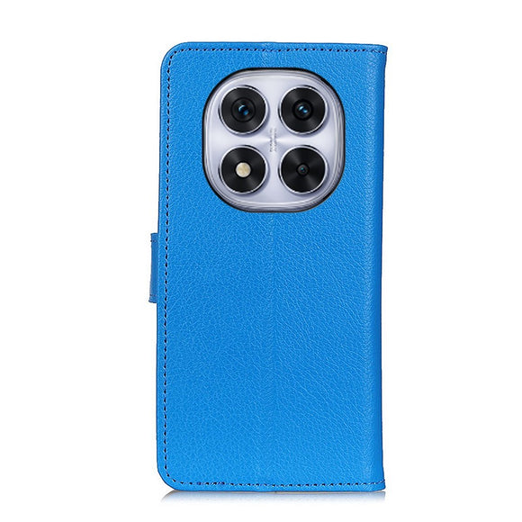 EIDERWOOD Xiaomi Redmi Note 14 Pro (5G) / Poco X7 Litchi Kunstlæder Cover m. Pung & Ståfunktion - Blå