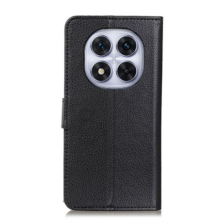 EIDERWOOD Xiaomi Redmi Note 14 Pro (5G) / Poco X7 Litchi Kunstlæder Cover m. Pung & Ståfunktion - Sort