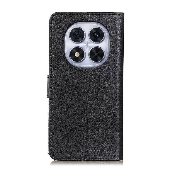 EIDERWOOD Xiaomi Redmi Note 14 Pro (5G) / Poco X7 Litchi Kunstlæder Cover m. Pung & Ståfunktion - Sort