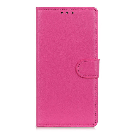 EIDERWOOD Xiaomi Redmi Note 14 Pro (5G) / Poco X7 Litchi Kunstlæder Cover m. Pung & Ståfunktion - Lyserød