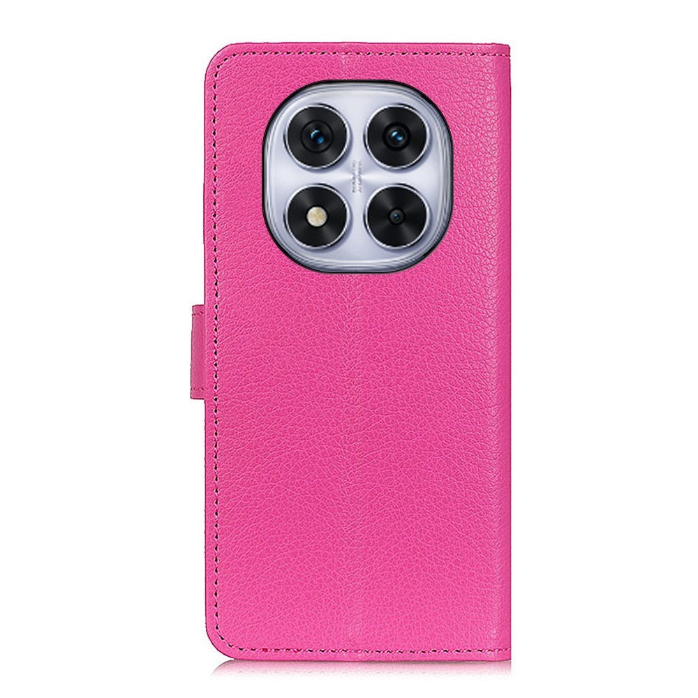EIDERWOOD Xiaomi Redmi Note 14 Pro (5G) / Poco X7 Litchi Kunstlæder Cover m. Pung & Ståfunktion - Lyserød