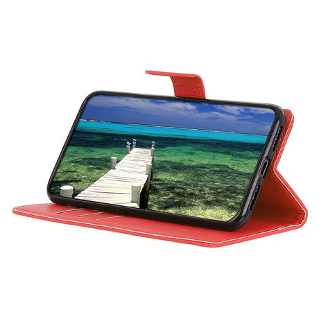 EIDERWOOD Xiaomi Redmi Note 14 Pro (5G) / Poco X7 Litchi Kunstlæder Cover m. Pung & Ståfunktion - Rød