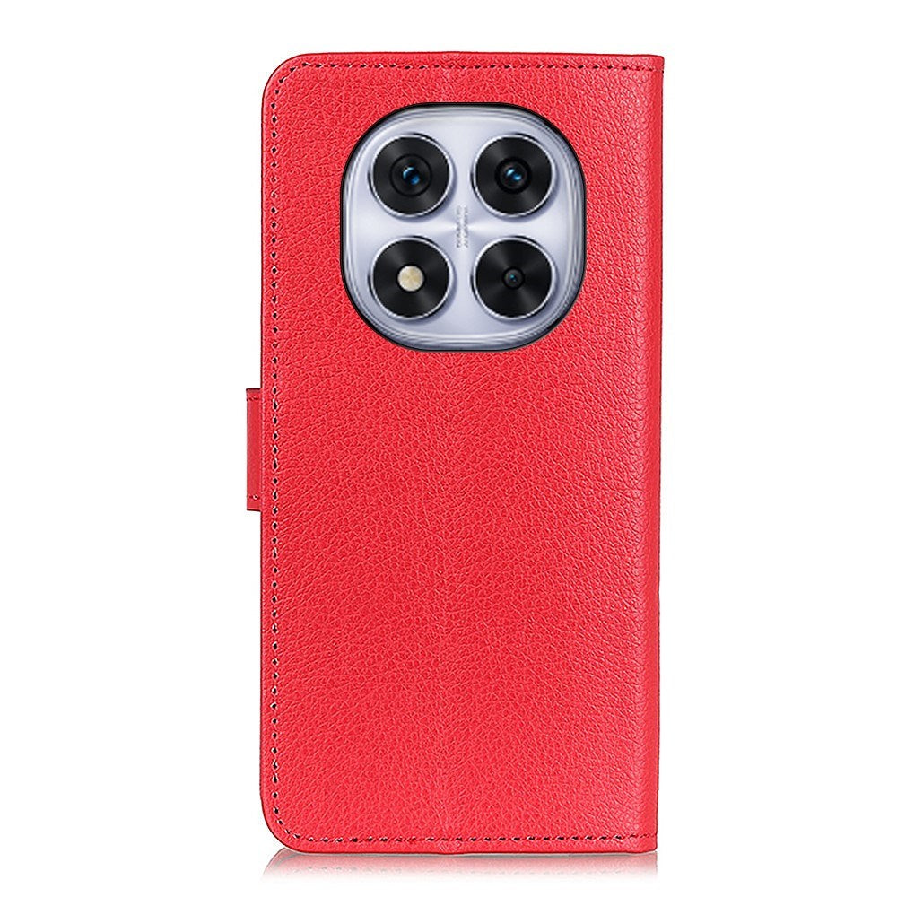 EIDERWOOD Xiaomi Redmi Note 14 Pro (5G) / Poco X7 Litchi Kunstlæder Cover m. Pung & Ståfunktion - Rød