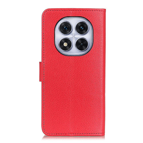 EIDERWOOD Xiaomi Redmi Note 14 Pro (5G) / Poco X7 Litchi Kunstlæder Cover m. Pung & Ståfunktion - Rød