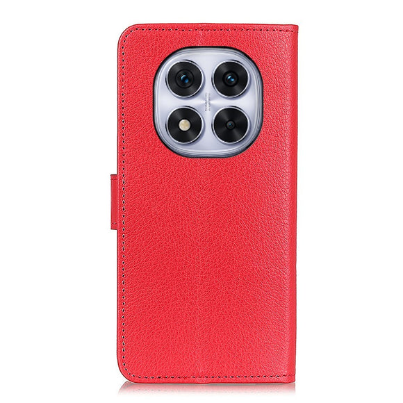 EIDERWOOD Xiaomi Redmi Note 14 Pro (5G) / Poco X7 Litchi Kunstlæder Cover m. Pung & Ståfunktion - Rød
