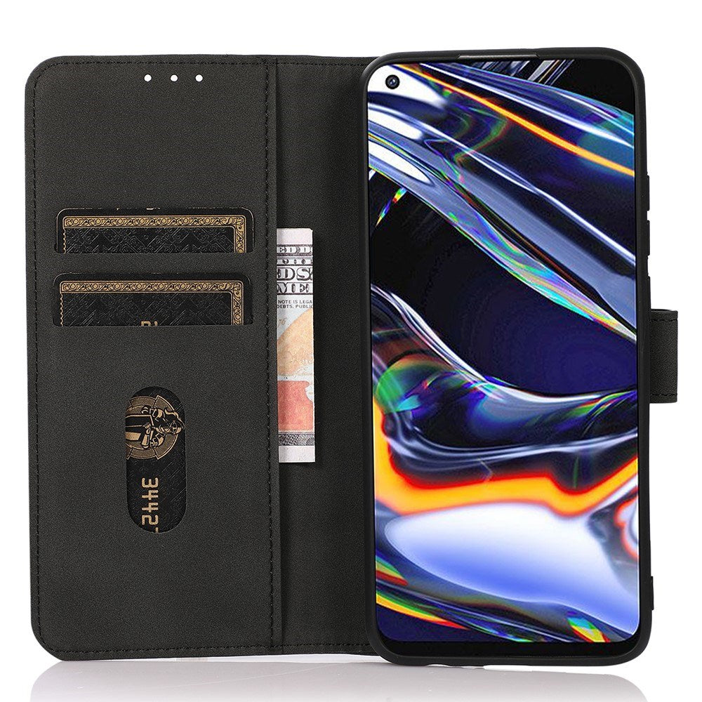 Xiaomi Redmi Note 14 (5G) KHAZNEH Kunstlæder Flip Cover m. Kortholder & Ståfunktion - Sort