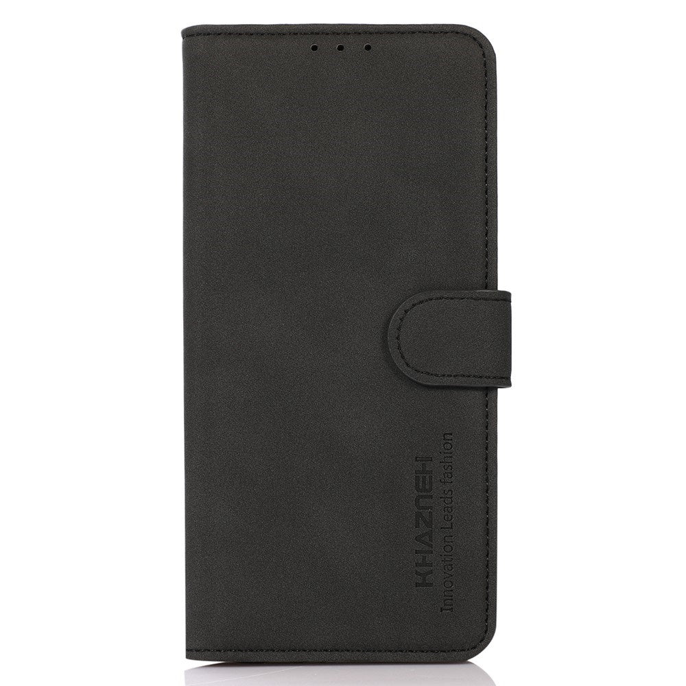 Xiaomi Redmi Note 14 (5G) KHAZNEH Kunstlæder Flip Cover m. Kortholder & Ståfunktion - Sort