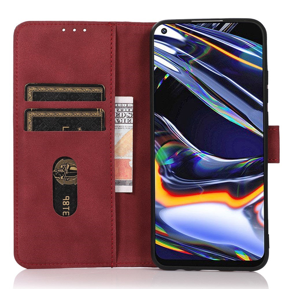 Xiaomi Redmi Note 14 (5G) KHAZNEH Kunstlæder Flip Cover m. Kortholder & Ståfunktion - Rød