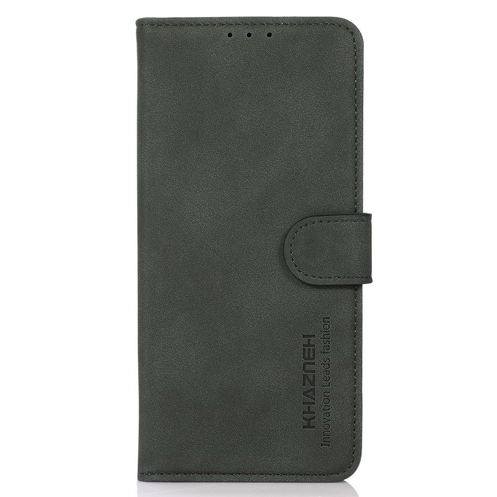 Xiaomi Redmi Note 14 (5G) KHAZNEH Kunstlæder Flip Cover m. Kortholder & Ståfunktion - Grøn