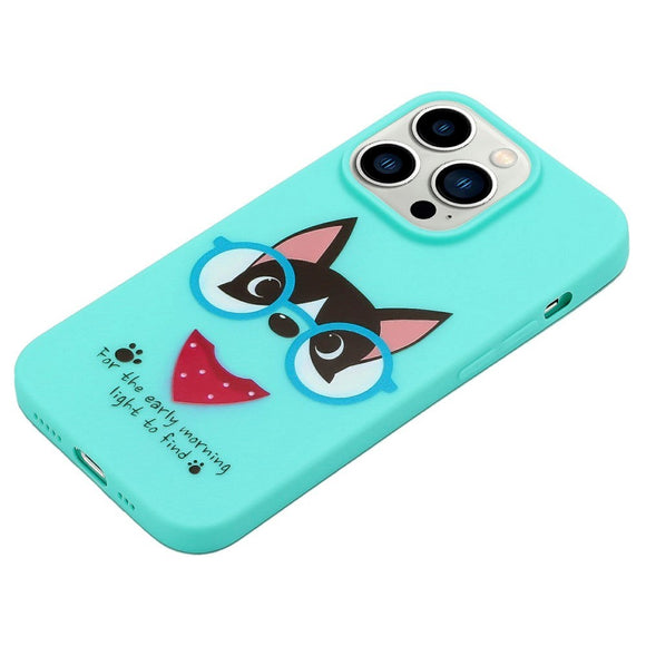 iPhone 14 Pro Fleksibelt Bagside Cover m. Motiv - Hund
