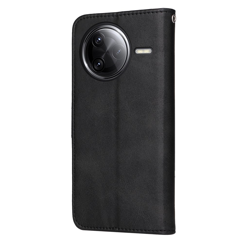 Xiaomi Poco F7 Ultra EIDERWOOD Kunstlæder Flip Cover m. Strop - Sort