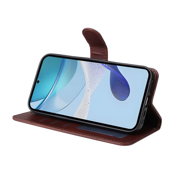 EIDERWOOD Realme 14X (5G) / C75 Kunstlæder Flip Cover m. Strop - Brun