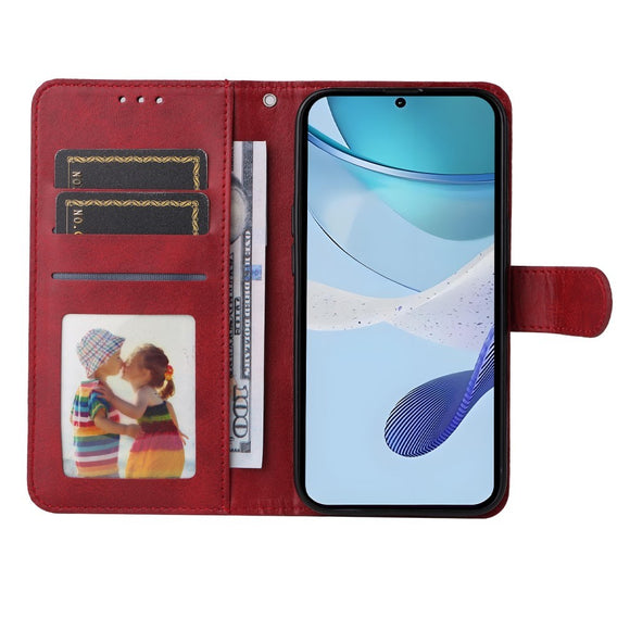 EIDERWOOD Realme 14X (5G) / C75 Kunstlæder Flip Cover m. Strop - Rød