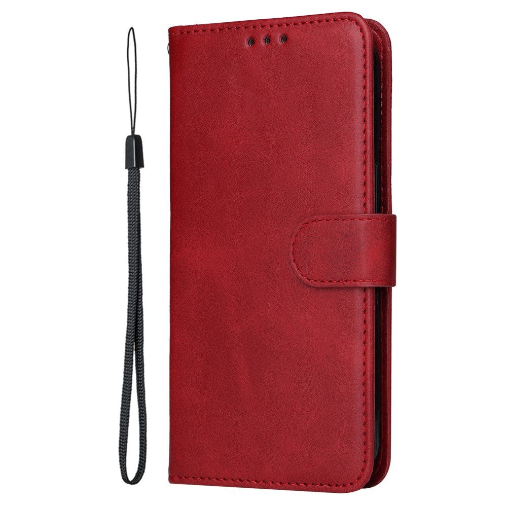 EIDERWOOD Realme 14X (5G) / C75 Kunstlæder Flip Cover m. Strop - Rød
