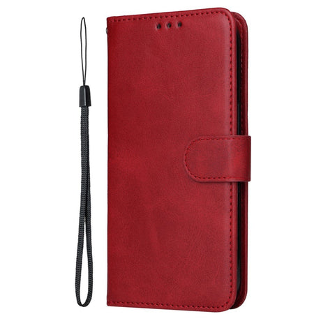 EIDERWOOD Realme 14X (5G) / C75 Kunstlæder Flip Cover m. Strop - Rød