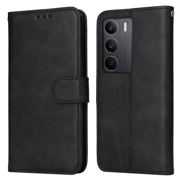 EIDERWOOD Realme 14X (5G) / C75 Kunstlæder Flip Cover m. Strop - Sort