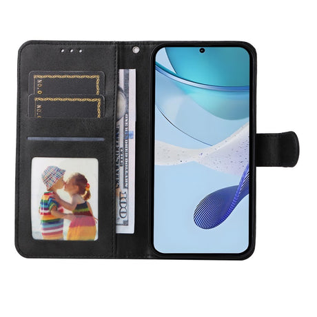 EIDERWOOD Realme 14X (5G) / C75 Kunstlæder Flip Cover m. Strop - Sort