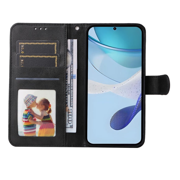 EIDERWOOD Realme 14X (5G) / C75 Kunstlæder Flip Cover m. Strop - Sort