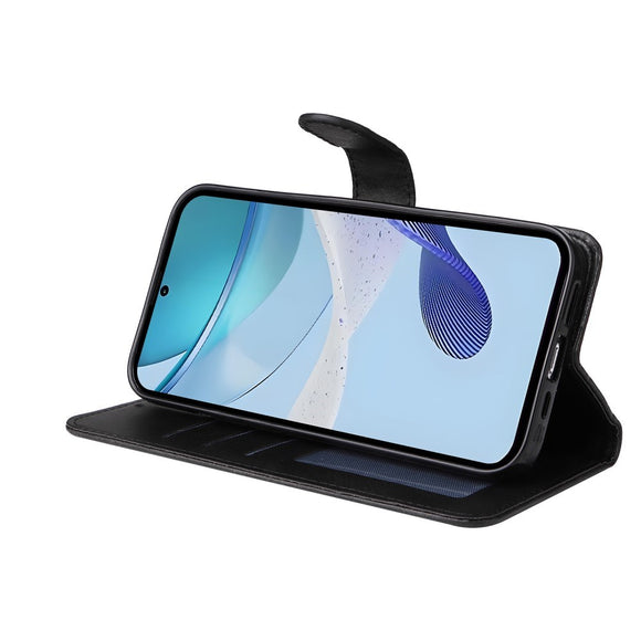 EIDERWOOD Realme 14X (5G) / C75 Kunstlæder Flip Cover m. Strop - Sort