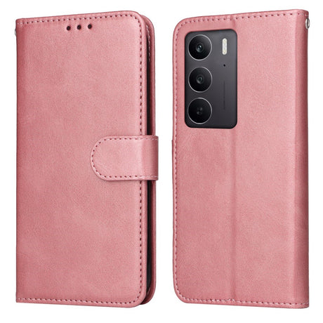 EIDERWOOD Realme 14X (5G) / C75 Kunstlæder Flip Cover m. Strop - Lyserød