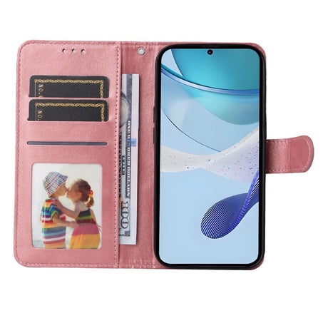EIDERWOOD Realme 14X (5G) / C75 Kunstlæder Flip Cover m. Strop - Lyserød