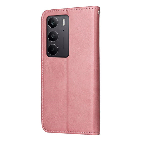 EIDERWOOD Realme 14X (5G) / C75 Kunstlæder Flip Cover m. Strop - Lyserød
