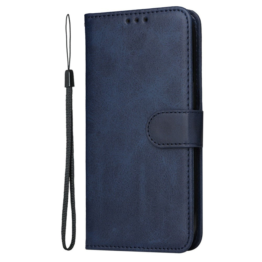 EIDERWOOD Motorola Moto E14 (4G) / G04 (4G) / G04s (4G) / G24 (4G) Kunstlæder Flip Cover m. Strop - Blå