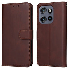 Motorola Edge 60 Neo / 50 Neo / ThinkPhone 25 EIDERWOOD Kunstlæder Flip Cover m. Strop - Brun