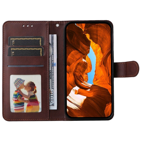 Motorola Edge 60 Neo / 50 Neo / ThinkPhone 25 EIDERWOOD Kunstlæder Flip Cover m. Strop - Brun