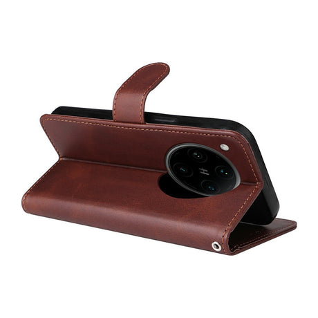 Motorola Edge 60 Neo / 50 Neo / ThinkPhone 25 EIDERWOOD Kunstlæder Flip Cover m. Strop - Brun