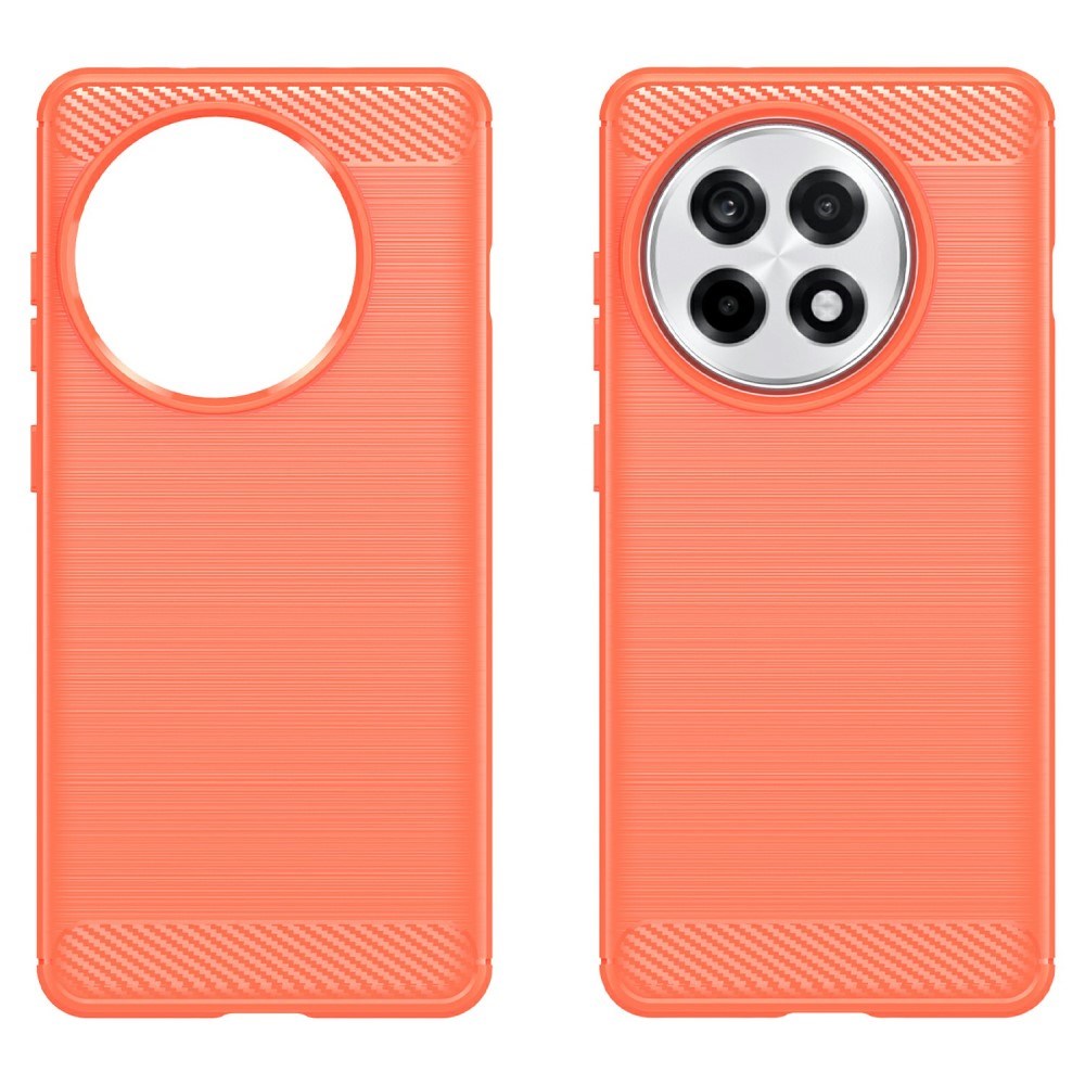 EIDERWOOD OnePlus 13R Brushed Carbon Fiber Fleksibelt Plastik Cover - Rød