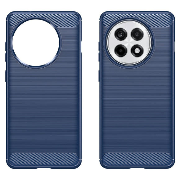 EIDERWOOD OnePlus 13R Brushed Carbon Fiber Fleksibelt Plastik Cover - Blå