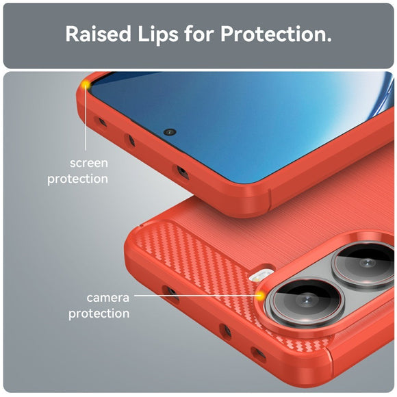 EIDERWOOD Xiaomi Poco X7 Pro Brushed Carbon Cover - Rød