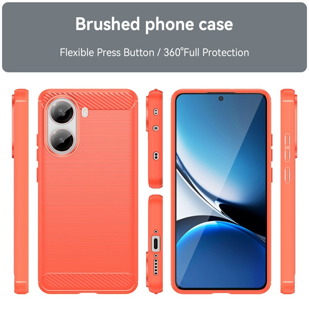EIDERWOOD Xiaomi Poco X7 Pro Brushed Carbon Cover - Rød