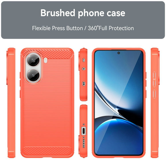 EIDERWOOD Xiaomi Poco X7 Pro Brushed Carbon Cover - Rød