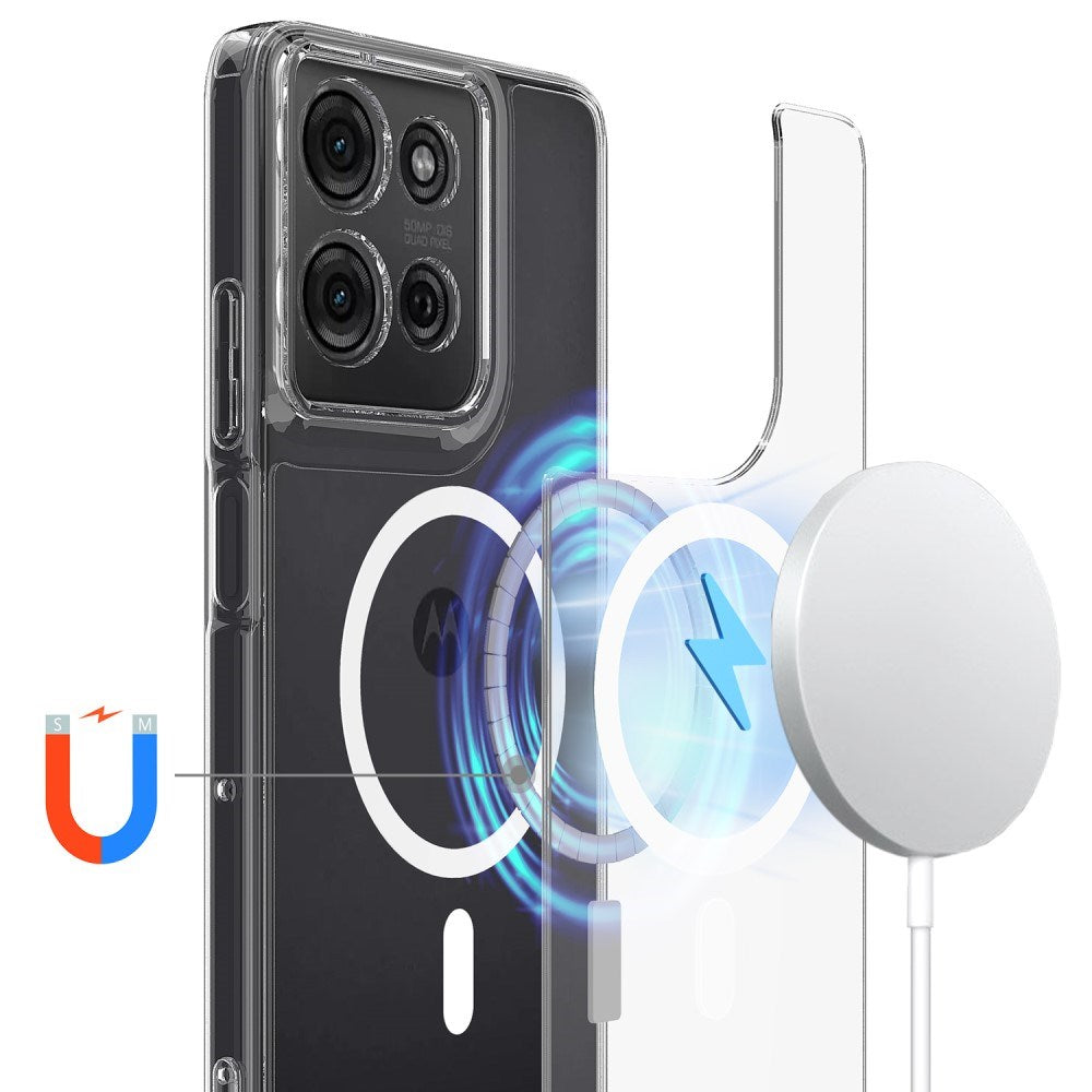 EIDERWOOD Motorola Moto G75 (5G) Fleksibelt Plastik Cover - MagSafe Kompatibel - Gennemsigtig