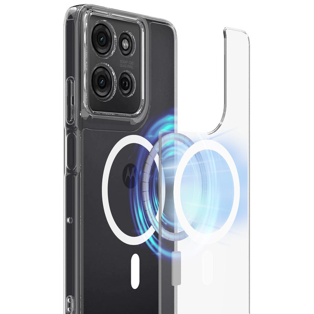 EIDERWOOD Motorola Moto G75 (5G) Fleksibelt Plastik Cover - MagSafe Kompatibel - Gennemsigtig
