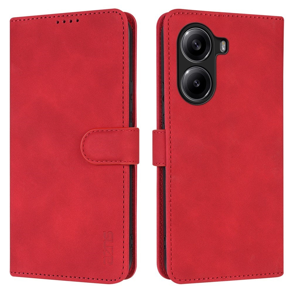 EIDERWOOD Xiaomi Poco X7 Pro Kunstlæder Flip Cover m. Kortholder & Ståfunktion - Rød