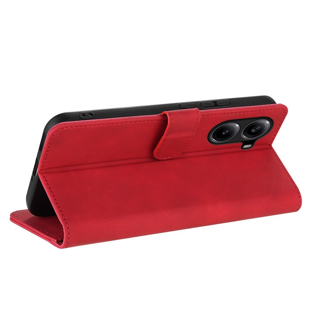 EIDERWOOD Xiaomi Poco X7 Pro Kunstlæder Flip Cover m. Kortholder & Ståfunktion - Rød