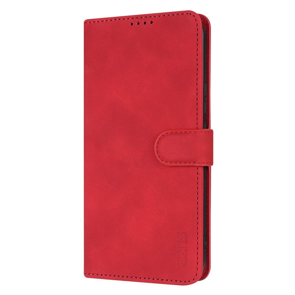 EIDERWOOD Xiaomi Poco X7 Pro Kunstlæder Flip Cover m. Kortholder & Ståfunktion - Rød