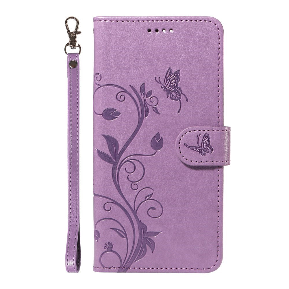 EIDERWOOD OnePlus 13R Flipcover m. Indgraveret Motiv - Kortholder & Ståfunktion - Lilla