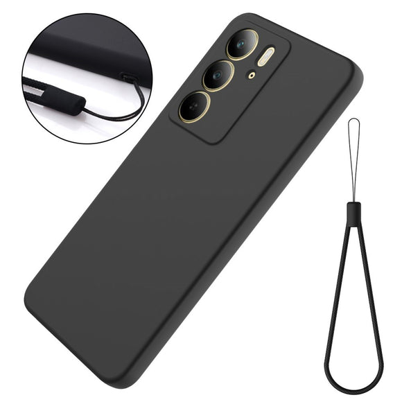 EIDERWOOD Realme C75 Liquid Silikone Cover m. Strop - Sort