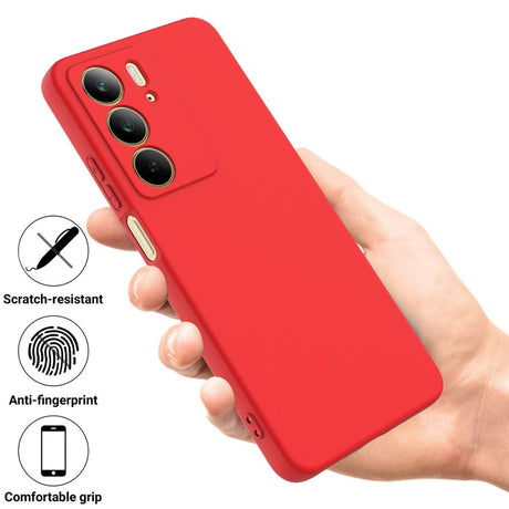 EIDERWOOD Realme C75 Liquid Silikone Cover m. Strop - Rød