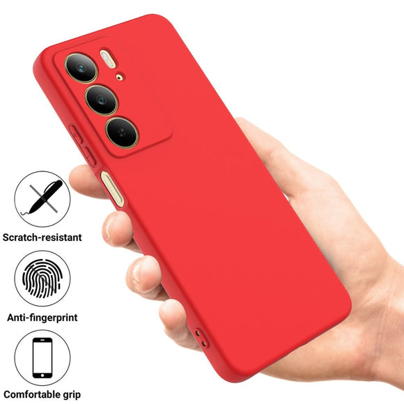 EIDERWOOD Realme C75 Liquid Silikone Cover m. Strop - Rød