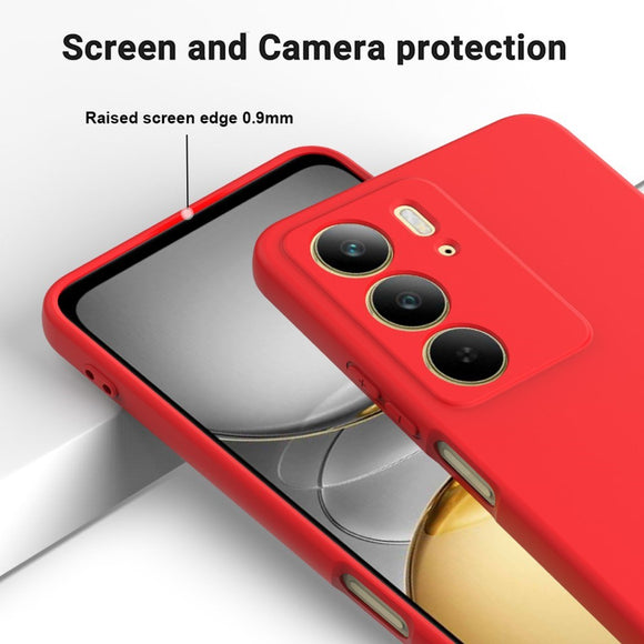 EIDERWOOD Realme C75 Liquid Silikone Cover m. Strop - Rød
