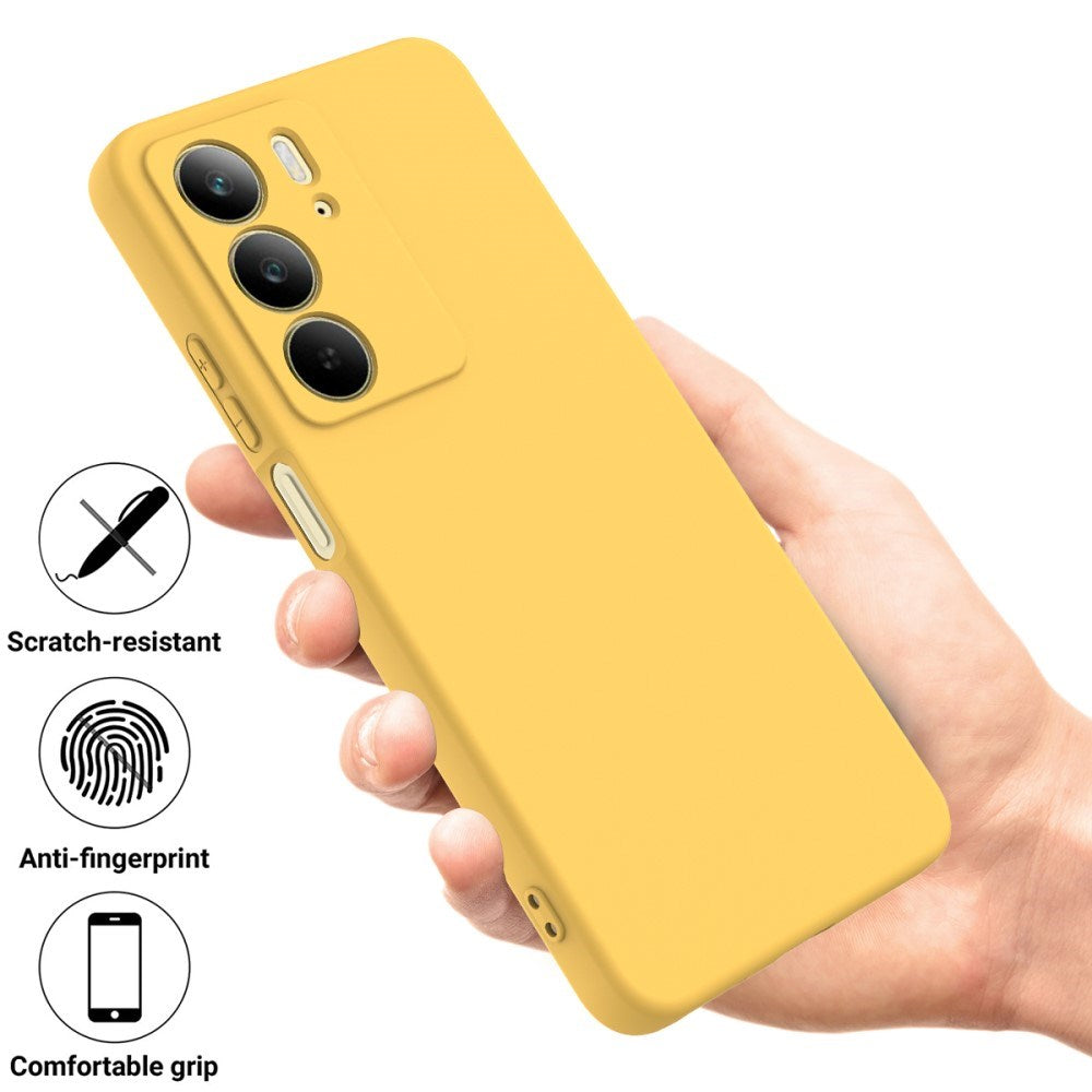 EIDERWOOD Realme C75 Liquid Silikone Cover m. Strop - Gul