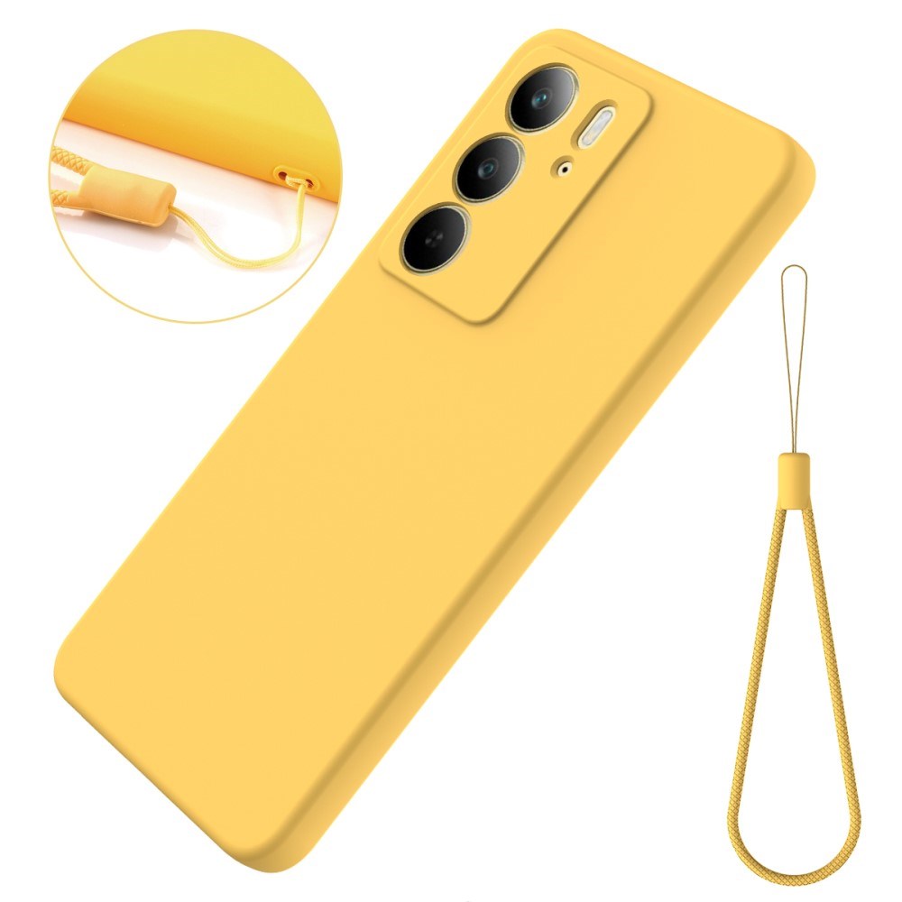 EIDERWOOD Realme C75 Liquid Silikone Cover m. Strop - Gul