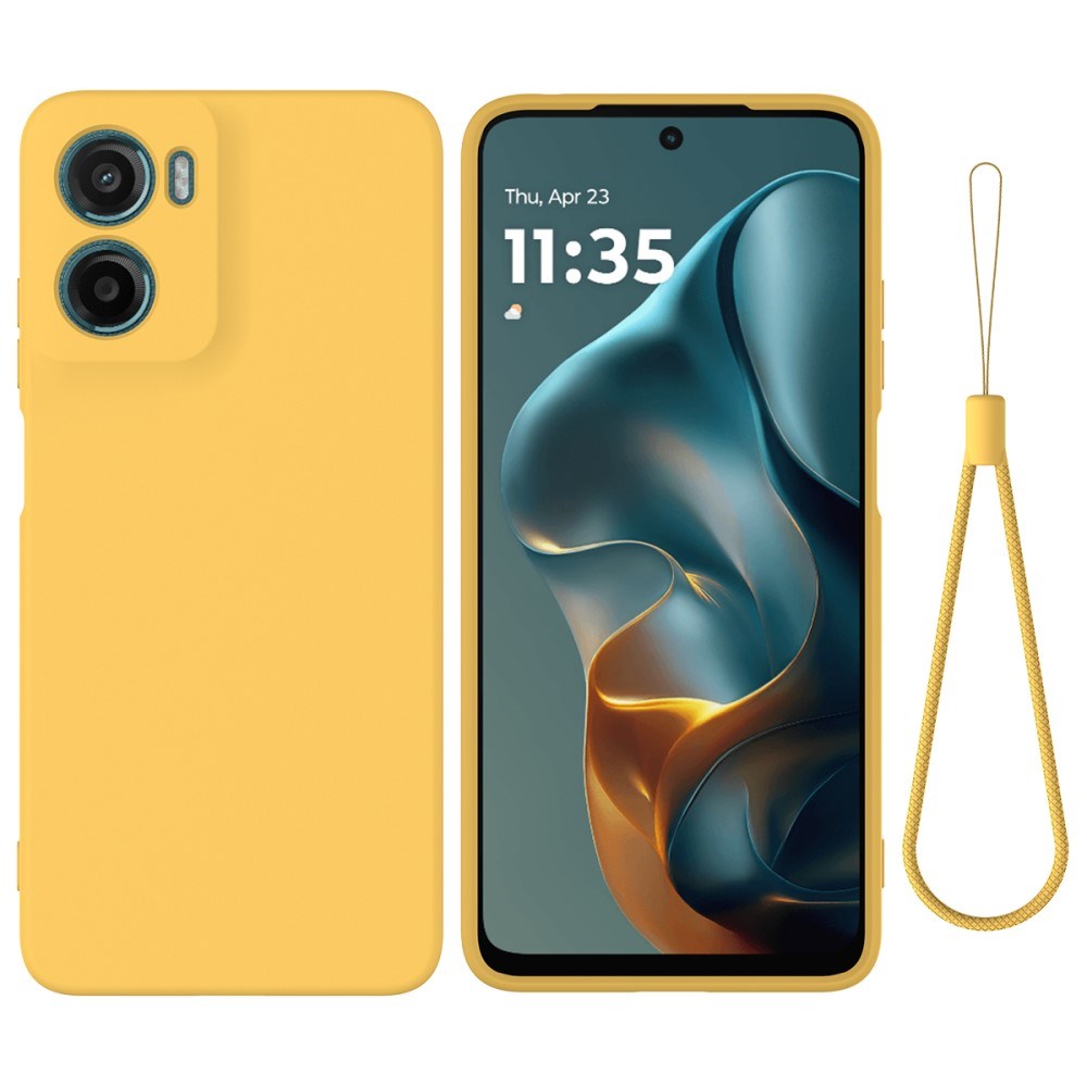 EIDERWOOD Motorola Moto G05 / E15 Liquid Silikone Cover m. Strop - Gul